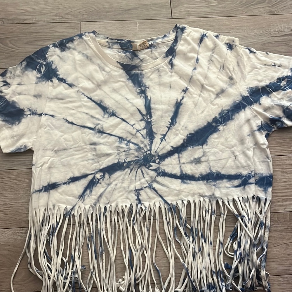 Tie Dye Crop Top with fringe